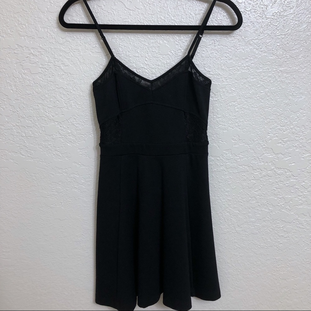 Express Spaghetti Strap Black Mini Dress